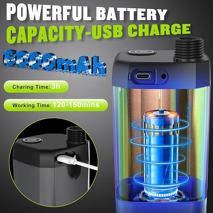 IPX7 waterproof rechargeable camping shower for outdoor use