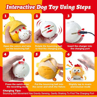 Rechargeable plush dog toy ball with motion and sound features