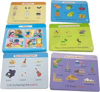Rechargeable English learning toy with interactive reading cards