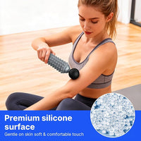 Portable foot roller massager used for gentle rolling beneath the foot.