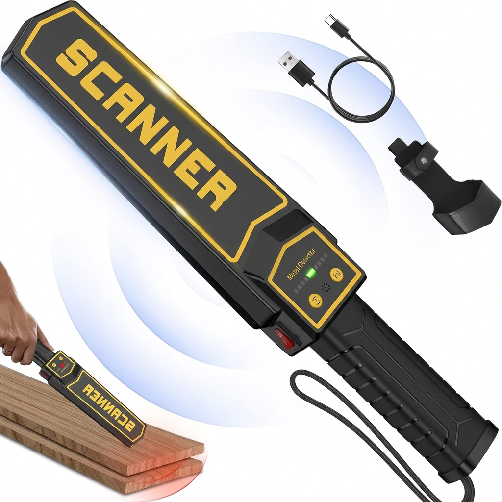 Rechargeable handheld nail finder wand with portable design front view