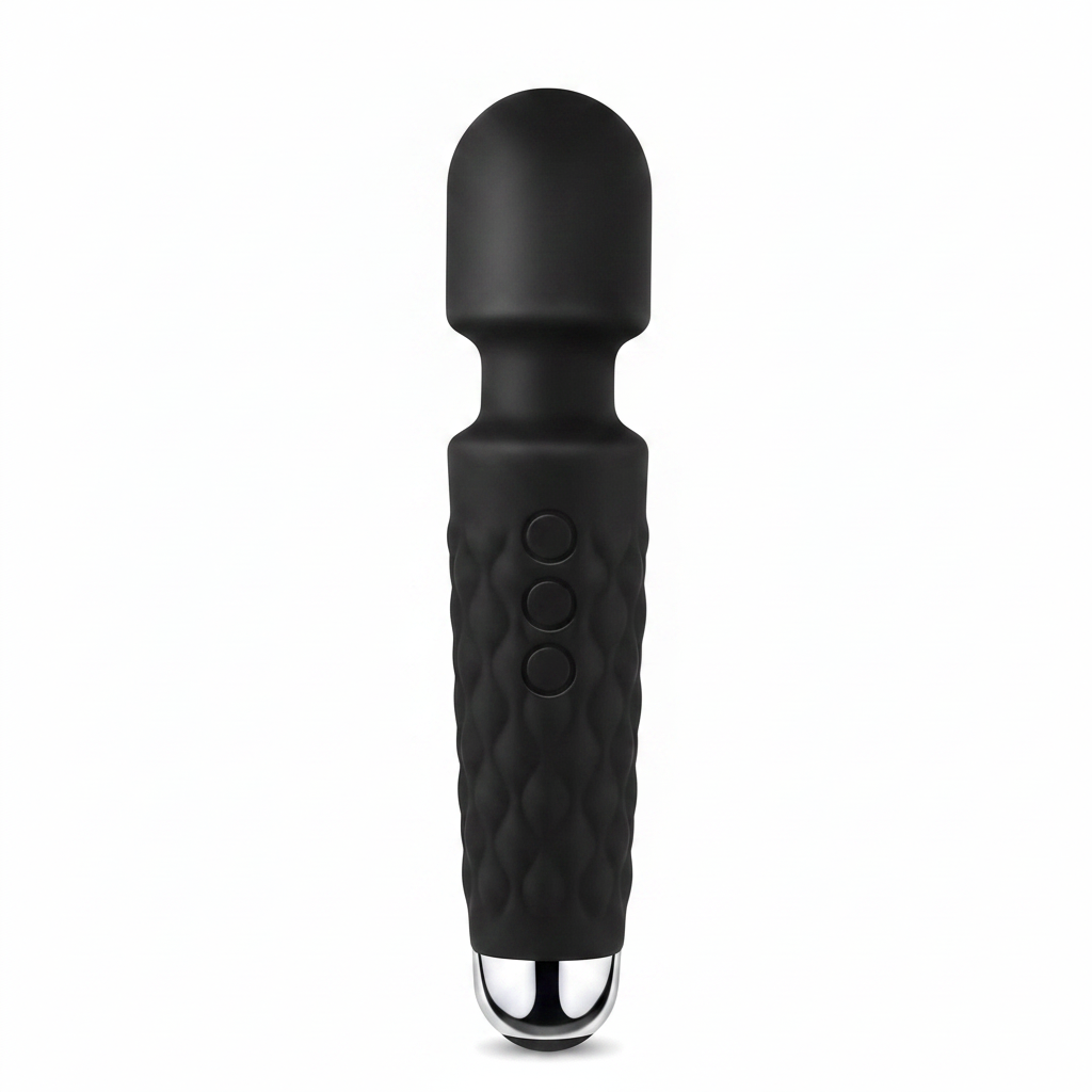 Rechargeable handheld vibration body massager with portable design front view