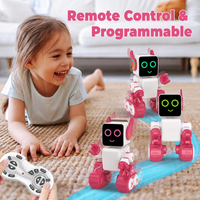 Rechargeable interactive robot toy with USB charging cable