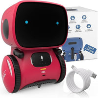Rechargeable robot toy for kids with touch and voice control