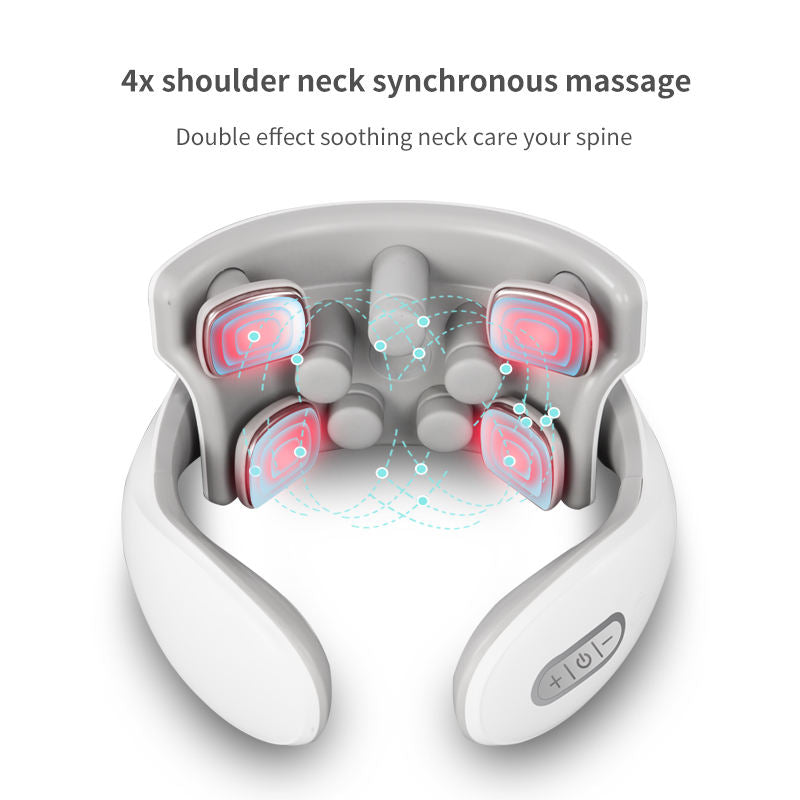 Rechargeable neck massager with simple controls