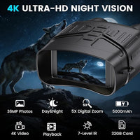 Rechargeable digital night vision binoculars with infrared viewing