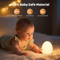 rechargeable nursery night light with touch control and dimming