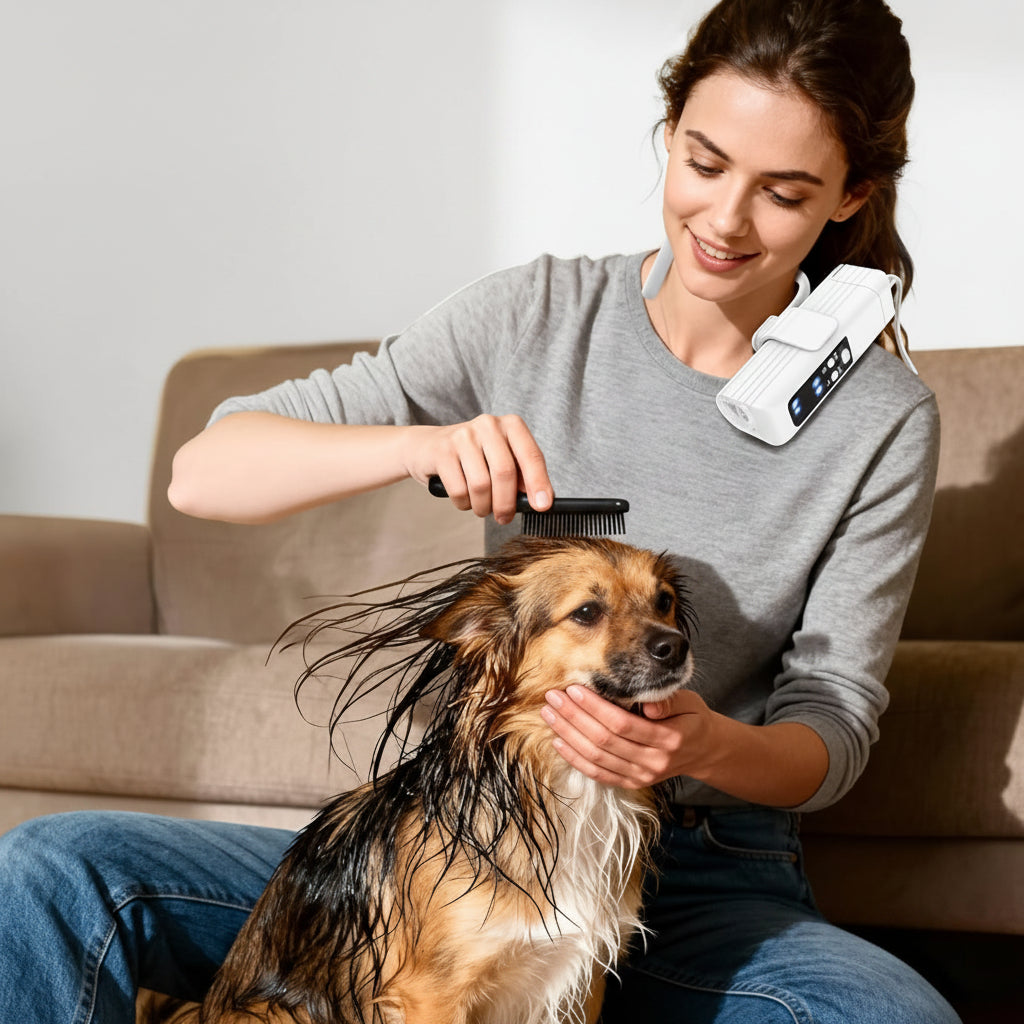Rechargeable Pet Cleaning Tool With Compact Design