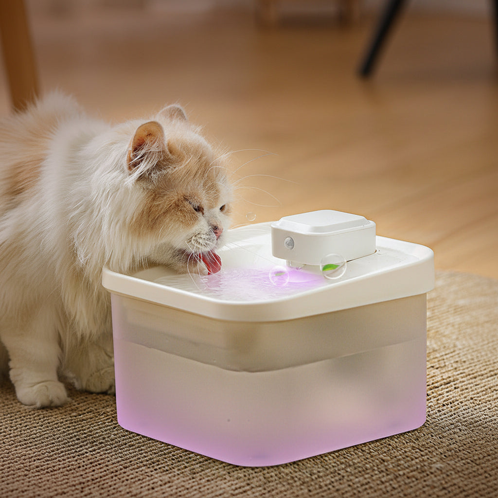 Rechargeable Pet Water Fountain with Wireless Design