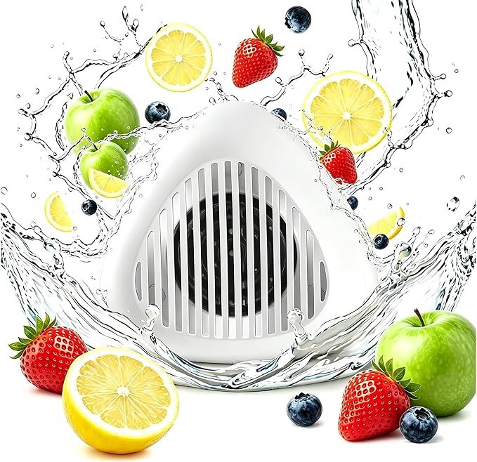 Rechargeable portable produce washer for fruits and vegetables