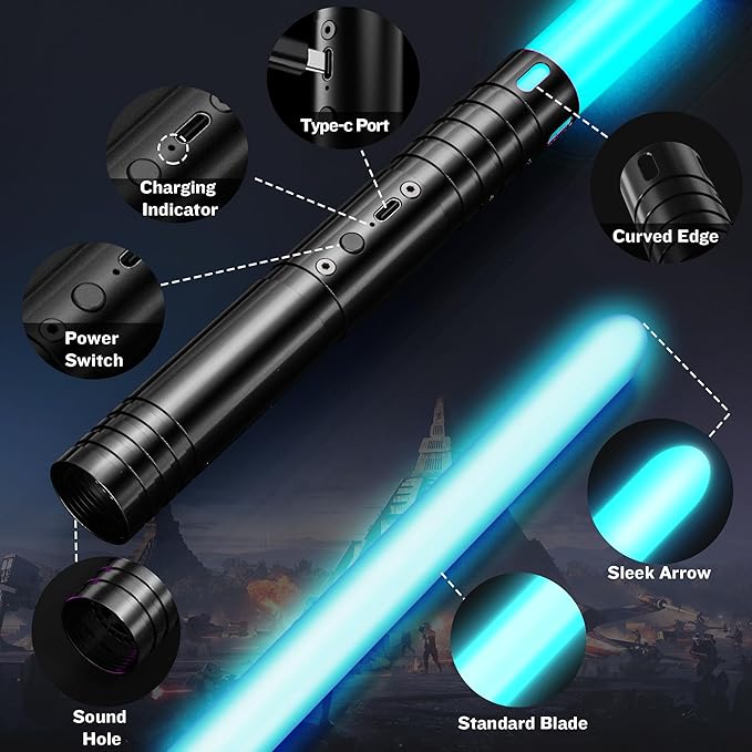 Rechargeable RGB accessory set for play, costume styling and themed activities
