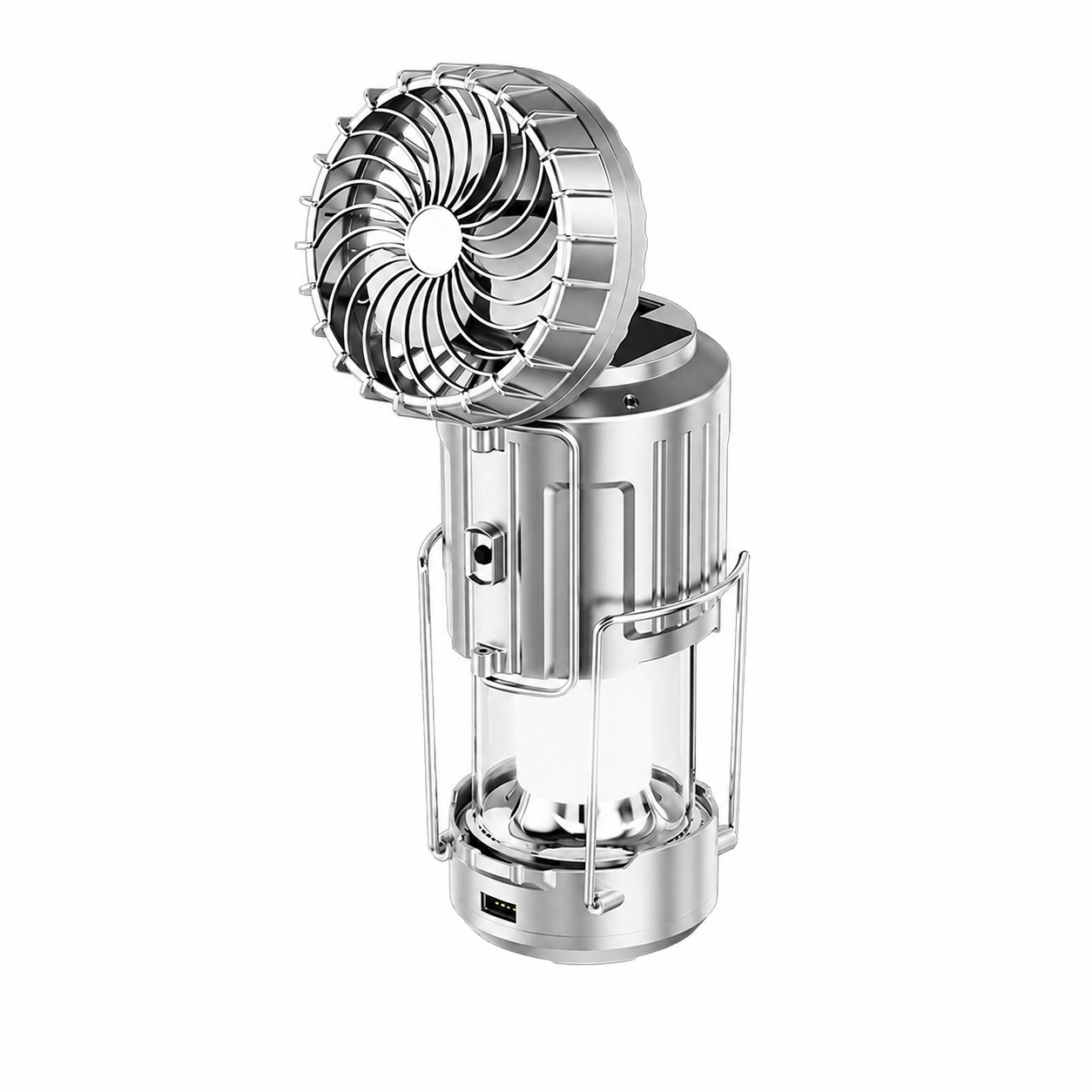 Rechargeable Solar Camping Fan Light with Portable LED Lantern