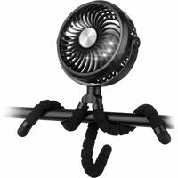 rechargeable clip on stroller fan attached to pram for baby cooling