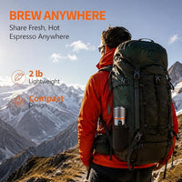 Rechargeable travel coffee maker with USB C charging