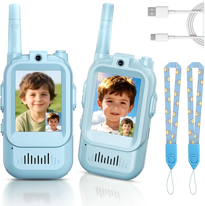Rechargeable video walkie talkies for kids