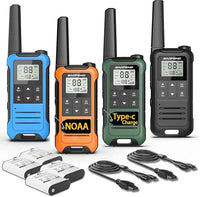 Rechargeable walkie talkies 4 pack for group trips