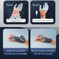 USB rechargeable heated wrist support belt with charging cable