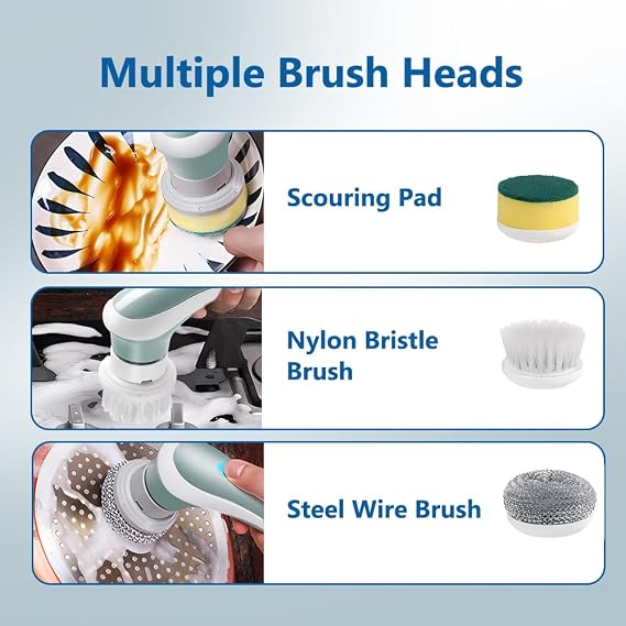 electric spin scrubber for kitchen and sink