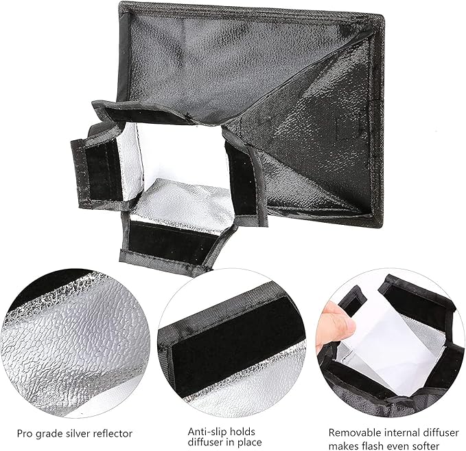 8x6 inch rectangular softbox for speedlight flash