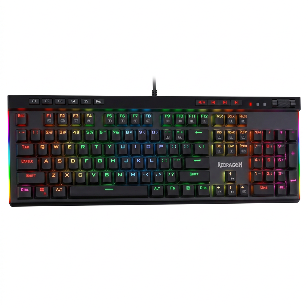 Redragon K580 VATA RGB mechanical gaming keyboard on a white background