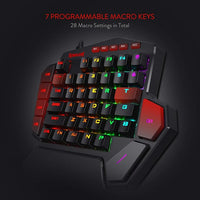 Redragon mechanical gaming keypad keys close up