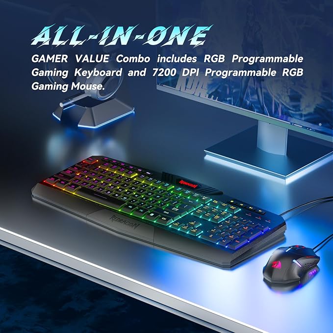 Redragon RGB gaming keyboard front view