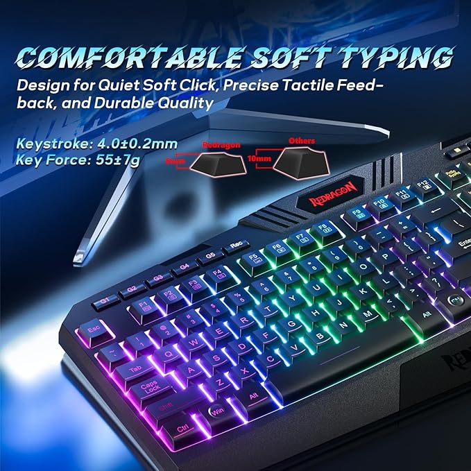 Redragon keyboard mouse RGB lighting effects