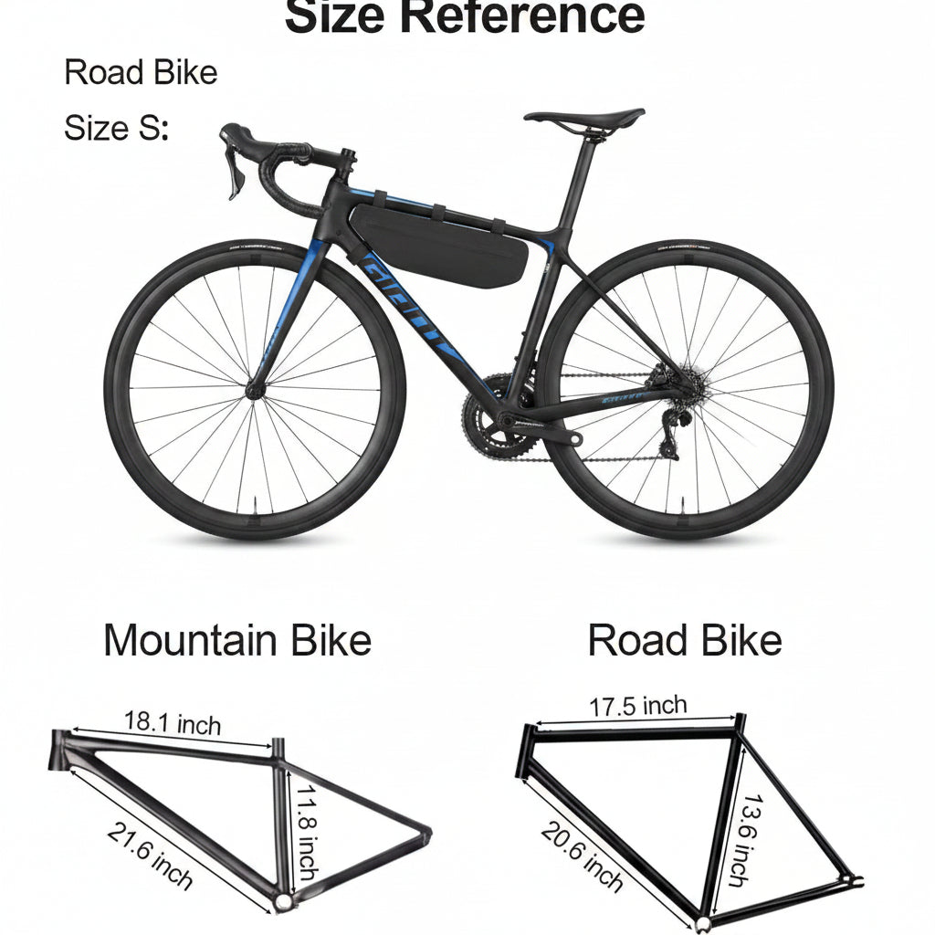 Reflective bicycle frame bag for better visibility during rides
