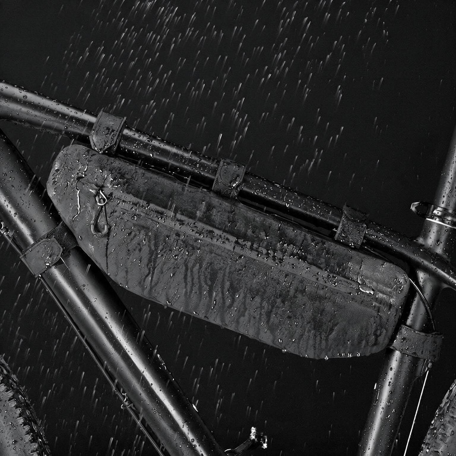 Reflective bicycle frame bag for improved visibility during rides