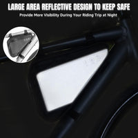 Reflective bicycle frame bag for improved visibility during cycling