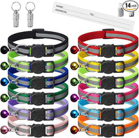 reflective breakaway cat collars 12 pack with bells