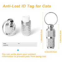 Reflective cat collars for kittens and small animals, 12 colors, 2 ID tags
