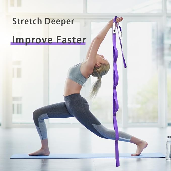 Rehabilitation stretch strap fitness accessory for therapy and recovery