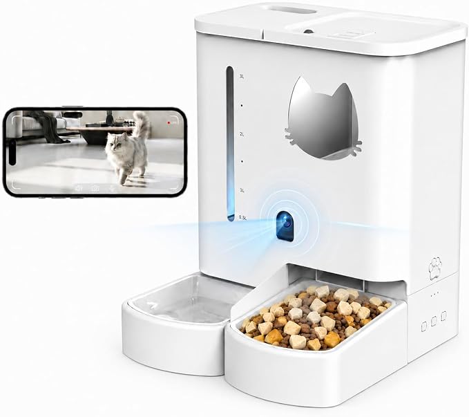 Remote automatic pet feeder with smart app connectivity