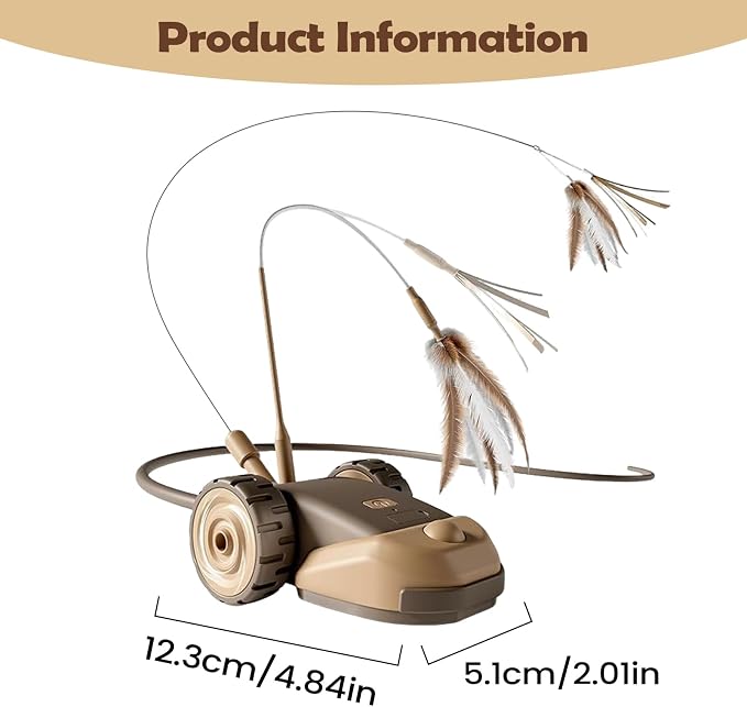 Remote Control Cat Toy with Moving Racing Car Design