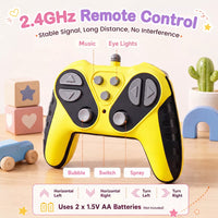 Remote control crab toy displayed alongside its compatible wireless controller.