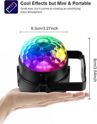 Party lights with remote control for color changing and strobe effects