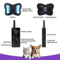 Remote control pet collar with adjustable design for dogs and cats
