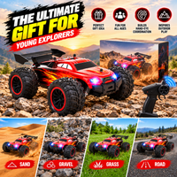 Remote control racing car model featuring a monster truck-style body.