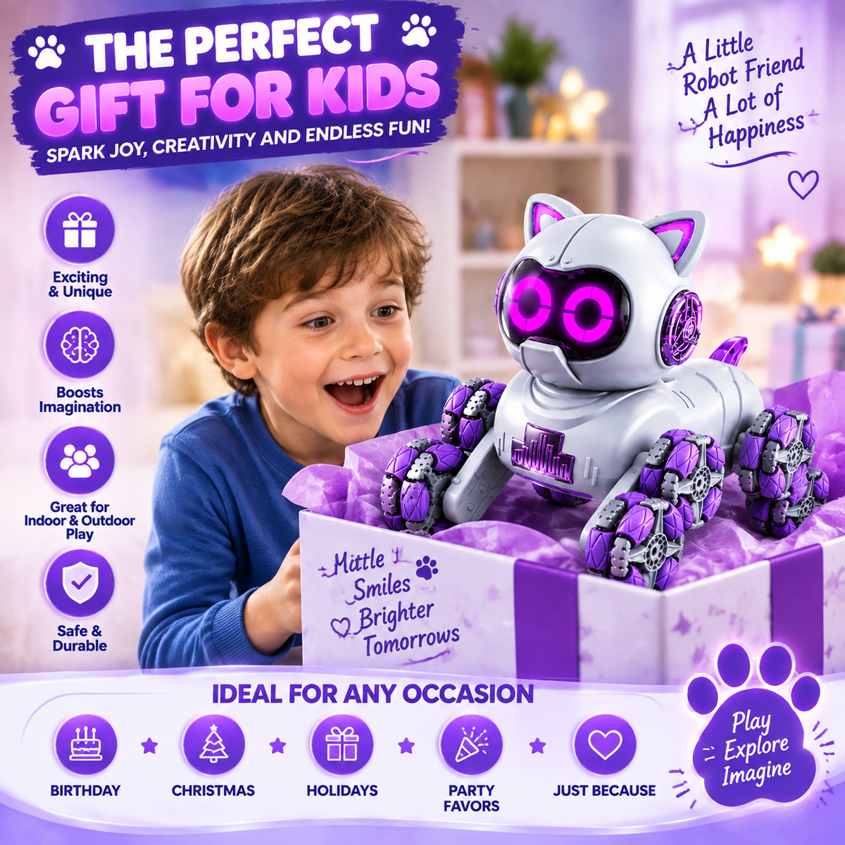 Remote control robot cat electric toy