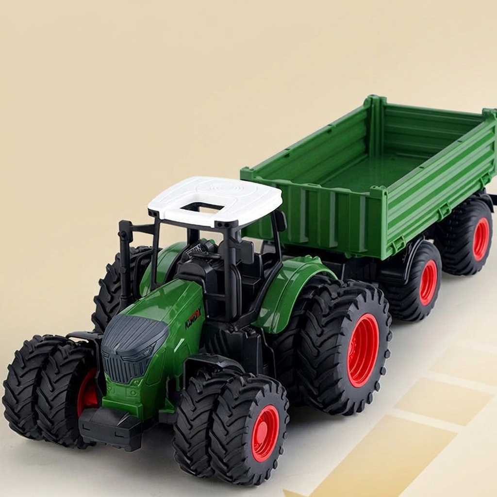 remote control tractor toy with trailer and loader for kids