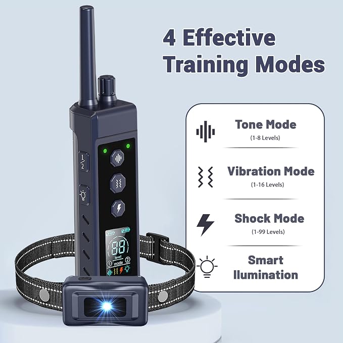 Remote Dog Training Controller with Color Screen Display