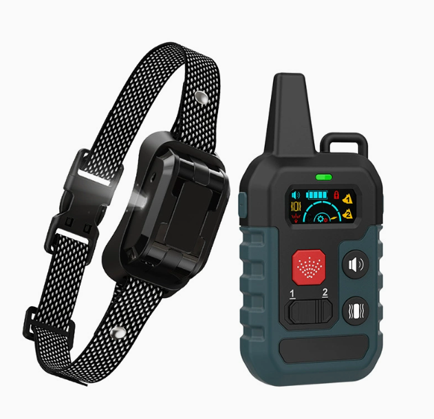 Remote dog training device with spray-based training function