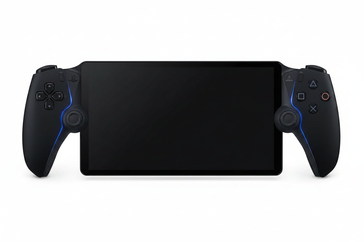 remote play handheld console black 8 inch display gaming device