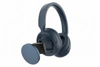 Wireless headphones with removable rechargeable battery compartment