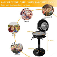 Electric BBQ grill with removable supporting stand