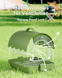 bird backpack with removable tray for easy cleaning
