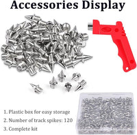 Replacement sprint spikes for running track shoes, perfect for athletes