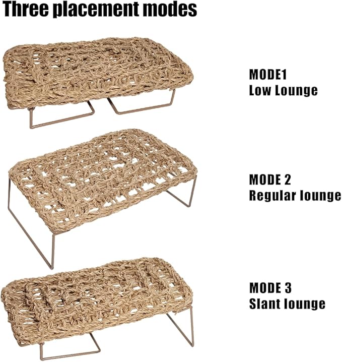 Durable Reptile Basking Bed Hammock with Metal Legs for Bearded Dragon"