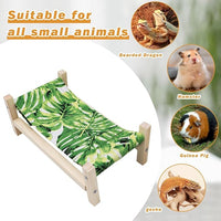 reptile habitat accessory wooden bed for leopard geckos and snakes